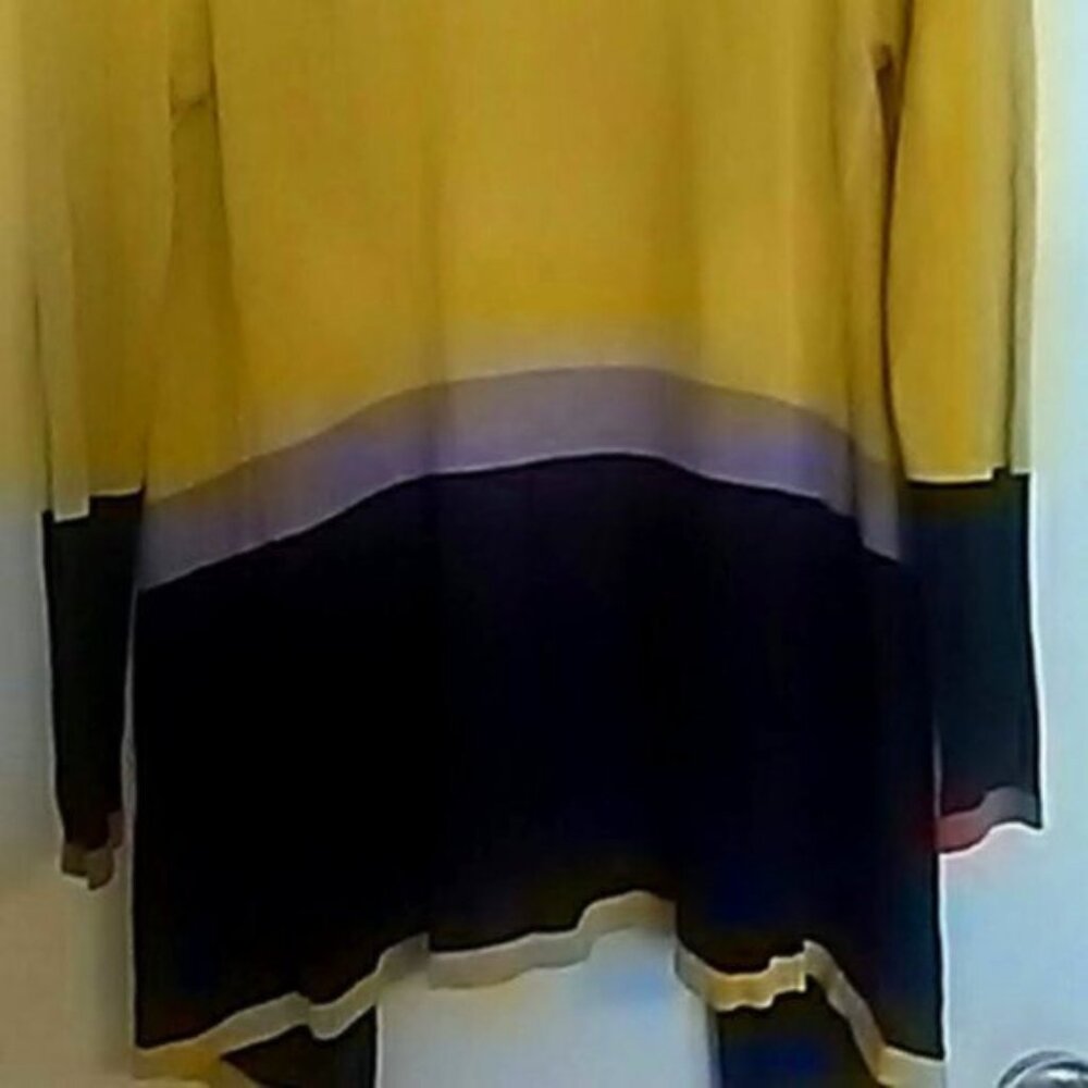 Cherie Bliss Colour Block Gold White Black Open Cardigan Women's One Size NWT - Picture 6 of 13